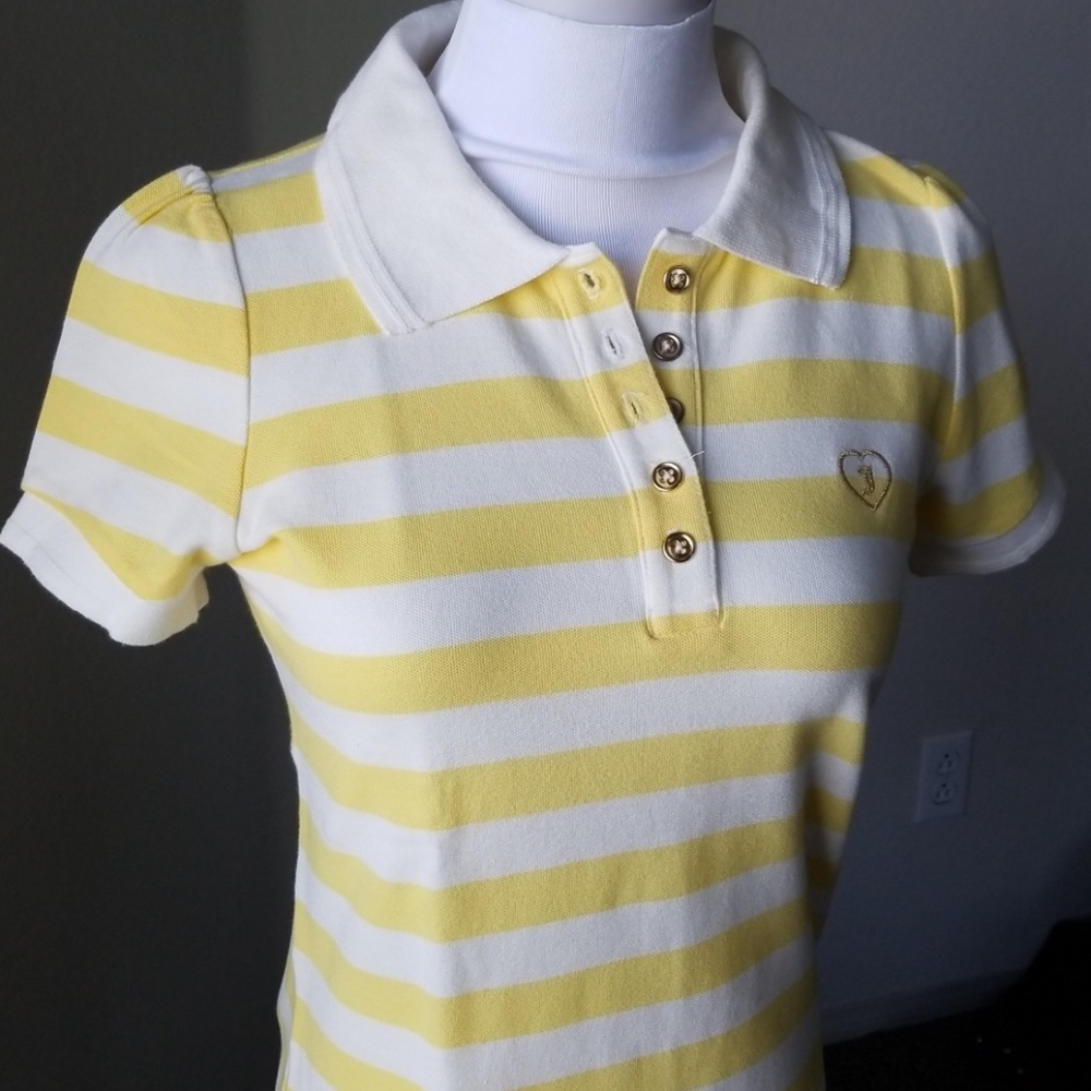 Juicy Couture Striped Yellow Top